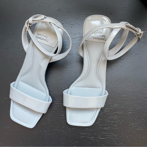 Jeffrey Campbell Women's Gray Evoke Kitten Heel Ankle Strap Sandal - Picture 5 of 9